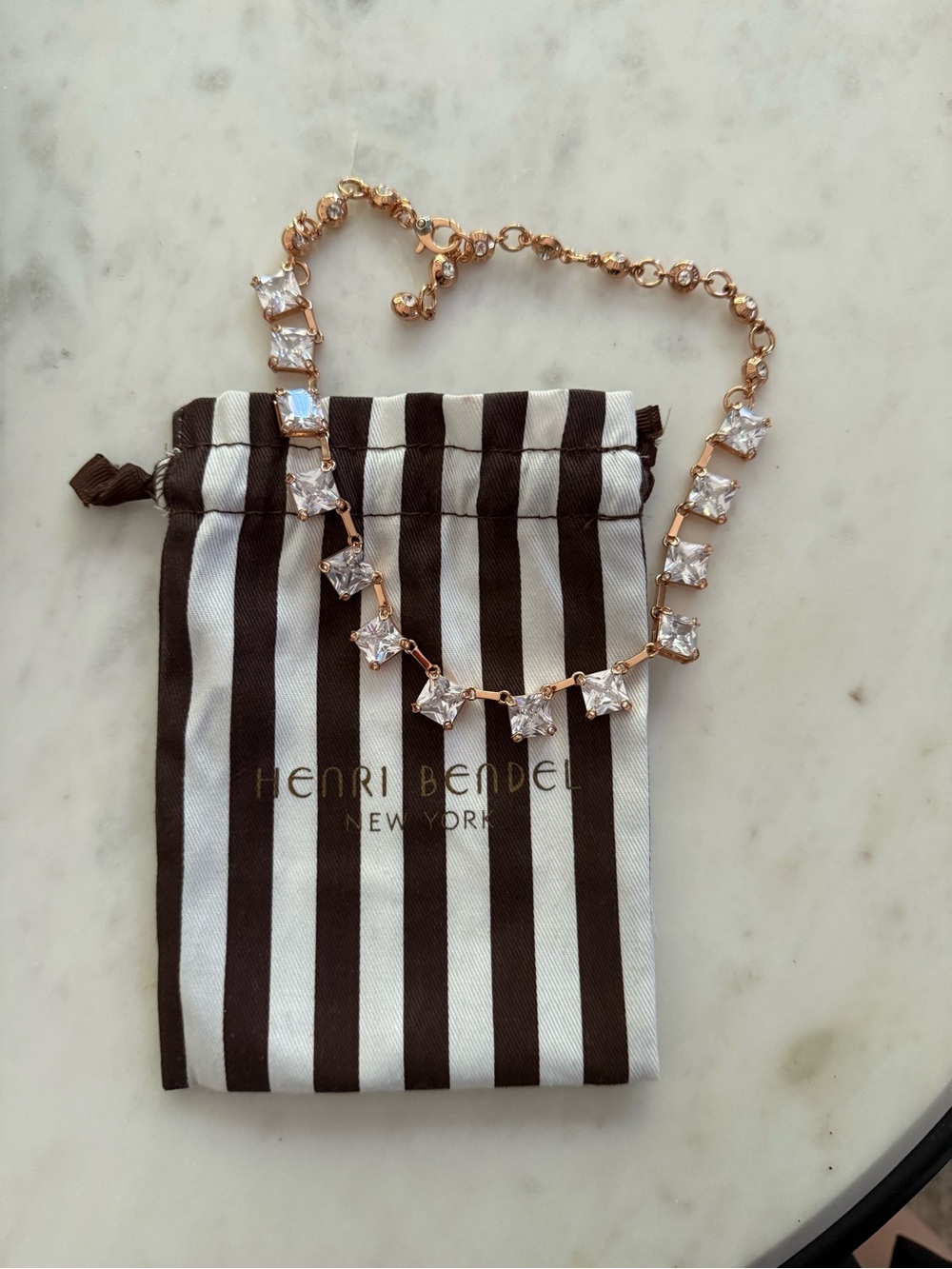 henri bendel Rose Gold Collar Necklace